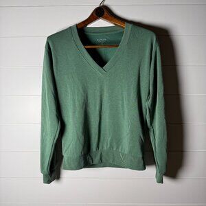 Athleta Long Sleeve Sage Green V Neck Shirt Size XS
